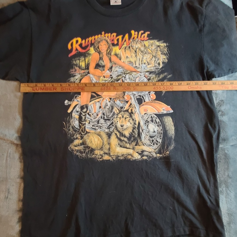 Vintage 90s Single Stitched T-shirt Running Wild Made in USA Size XL San Fran 96 - Picture 9 of 16